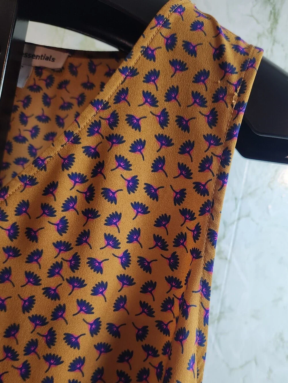 Amazon Essentials Camel Floral Top